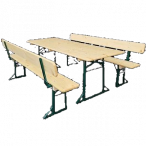 Bierzeltgarnitur mit Rückenlehne