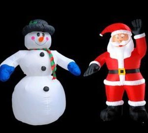 Schneemann und Weihnachtsmann